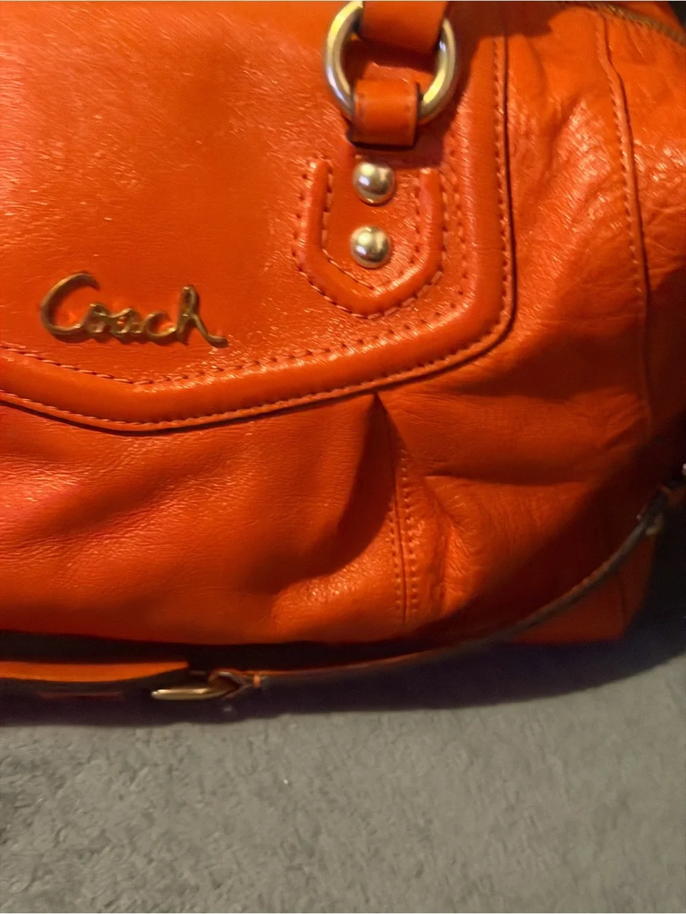 Authentic Coach Ashley Satchel with Gold Hardware